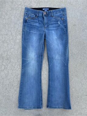 Democracy Ab Solution Jeans Women’s 12 Petite Bootcut Stretch Denim Medium Wash